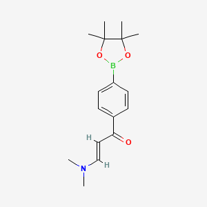 molecular formula C17H24BNO3 B7952938 (2E)-3-(Dimethylamino)-1-[4-(tetramethyl-1,3,2-dioxaborolan-2-yl)phenyl]prop-2-en-1-one 