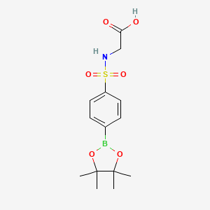 molecular formula C14H20BNO6S B7952957 [4-(Tetramethyl-1,3,2-dioxaborolan-2-yl)benzene]sulfonamidoacetic acid 