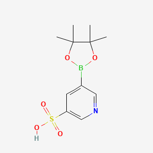molecular formula C11H16BNO5S B7952980 5-(Tetramethyl-1,3,2-dioxaborolan-2-yl)pyridine-3-sulfonic acid 