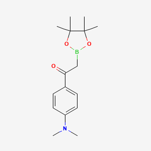 molecular formula C16H24BNO3 B7952984 1-[4-(Dimethylamino)phenyl]-2-(tetramethyl-1,3,2-dioxaborolan-2-yl)ethanone 