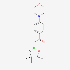 molecular formula C18H26BNO4 B7953008 1-[4-(Morpholin-4-yl)phenyl]-2-(tetramethyl-1,3,2-dioxaborolan-2-yl)ethanone 