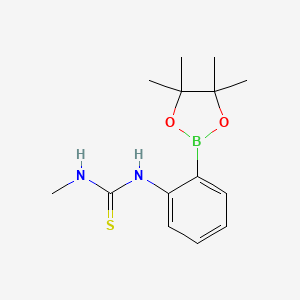 molecular formula C14H21BN2O2S B7953011 3-Methyl-1-[2-(tetramethyl-1,3,2-dioxaborolan-2-yl)phenyl]thiourea 