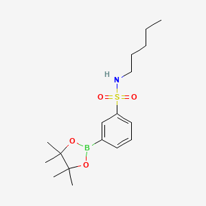 molecular formula C17H28BNO4S B7953012 N-Pentyl-3-(tetramethyl-1,3,2-dioxaborolan-2-yl)benzenesulfonamide 