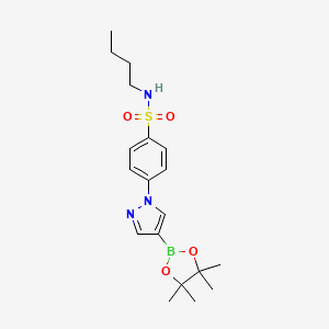 molecular formula C19H28BN3O4S B7953017 N-Butyl-4-[4-(tetramethyl-1,3,2-dioxaborolan-2-yl)pyrazol-1-yl]benzenesulfonamide 