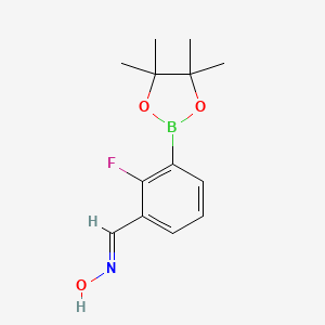 molecular formula C13H17BFNO3 B7953042 (E)-N-[[2-Fluoro-3-(tetramethyl-1,3,2-dioxaborolan-2-yl)phenyl]methylidene]hydroxylamine 