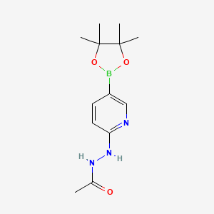 molecular formula C13H20BN3O3 B7953085 N'-[5-(Tetramethyl-1,3,2-dioxaborolan-2-yl)pyridin-2-yl]acetohydrazide 