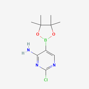 molecular formula C10H15BClN3O2 B7953168 2-Chloro-5-(tetramethyl-1,3,2-dioxaborolan-2-yl)pyrimidin-4-amine 