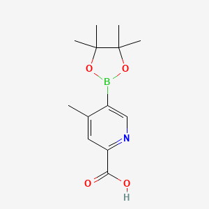 molecular formula C13H18BNO4 B7953205 4-Methyl-5-(tetramethyl-1,3,2-dioxaborolan-2-yl)pyridine-2-carboxylic acid 