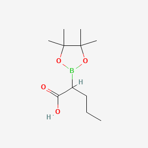 molecular formula C11H21BO4 B7953206 2-(Tetramethyl-1,3,2-dioxaborolan-2-yl)pentanoic acid 