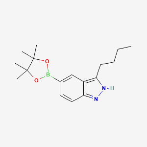 3-Butyl-5-(tetramethyl-1,3,2-dioxaborolan-2-yl)-1H-indazole