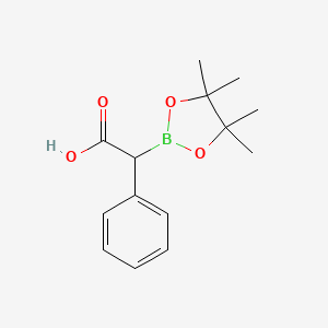molecular formula C14H19BO4 B7953382 Phenyl(tetramethyl-1,3,2-dioxaborolan-2-yl)acetic acid 