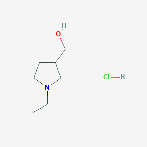 molecular formula C7H16ClNO B7953445 3-Pyrrolidinemethanol, 1-ethyl-, hydrochloride 