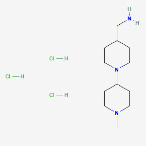 molecular formula C12H28Cl3N3 B7953450 [1,4'-Bipiperidine]-4-methanamine, 1'-methyl-, trihydrochloride 