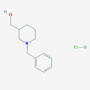 molecular formula C13H20ClNO B7953485 3-Piperidinemethanol, 1-(phenylmethyl)-, hydrochloride 