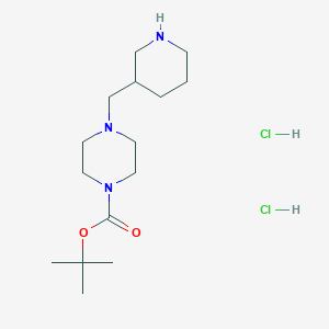 molecular formula C15H31Cl2N3O2 B7953493 Tert-butyl 4-(piperidin-3-ylmethyl)piperazine-1-carboxylate dihydrochloride 