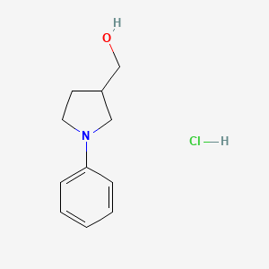 molecular formula C11H16ClNO B7953510 (1-Phenylpyrrolidin-3-yl)methanol hydrochloride 