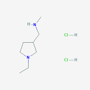 molecular formula C8H20Cl2N2 B7953515 3-pyrrolidinemethanamine, 1-ethyl-N-methyl-, dihydrochloride 