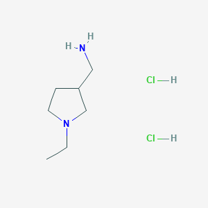 molecular formula C7H18Cl2N2 B7953523 3-Pyrrolidinemethanamine, 1-ethyl-, dihydrochloride 