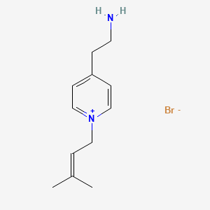 molecular formula C12H19BrN2 B7953533 4-(2-Aminoethyl)-1-(3-methylbut-2-en-1-yl)pyridinium bromide 