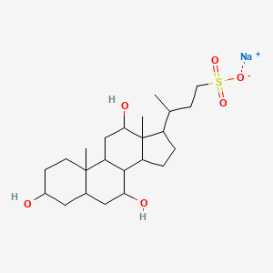 molecular formula C23H39NaO6S B7953579 Sodium 3-(3,7,12-trihydroxy-10,13-dimethylhexadecahydro-1H-cyclopenta[a]phenanthren-17-yl)butane-1-sulfonate 