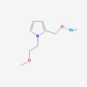 molecular formula C8H12NNaO2 B7953609 sodium [1-(2-methoxyethyl)-1H-pyrrol-2-yl]methanolate 