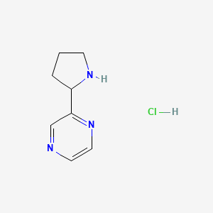molecular formula C8H12ClN3 B7953618 2-Pyrrolidin-2-ylpyrazine hydrochloride CAS No. 1923088-57-6