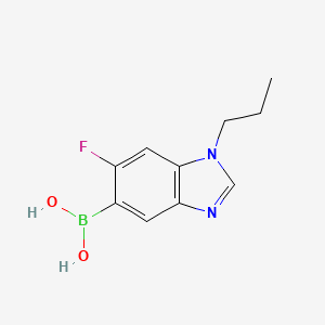 molecular formula C10H12BFN2O2 B7953686 (6-Fluoro-1-propyl-1,3-benzodiazol-5-yl)boronic acid 