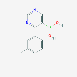 molecular formula C12H13BN2O2 B7953705 [4-(3,4-Dimethylphenyl)pyrimidin-5-yl]boronic acid 