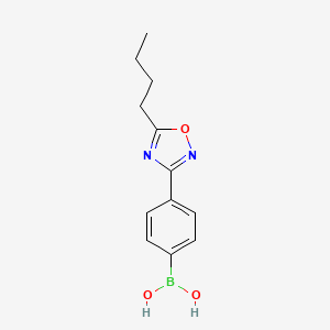 molecular formula C12H15BN2O3 B7953707 [4-(5-Butyl-1,2,4-oxadiazol-3-yl)phenyl]boronic acid 