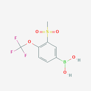 molecular formula C8H8BF3O5S B7953747 [3-Methanesulfonyl-4-(trifluoromethoxy)phenyl]boronic acid 