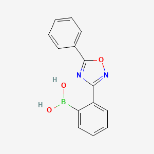 molecular formula C14H11BN2O3 B7953798 [2-(5-Phenyl-1,2,4-oxadiazol-3-yl)phenyl]boronic acid 