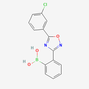 molecular formula C14H10BClN2O3 B7953807 {2-[5-(3-Chlorophenyl)-1,2,4-oxadiazol-3-yl]phenyl}boronic acid 