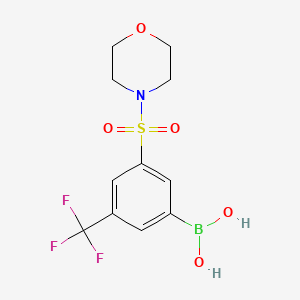 molecular formula C11H13BF3NO5S B7953812 [3-(Morpholine-4-sulfonyl)-5-(trifluoromethyl)phenyl]boronic acid 