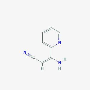 molecular formula C8H7N3 B7953851 (E)-3-amino-3-pyridin-2-ylprop-2-enenitrile 