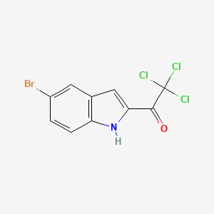 molecular formula C10H5BrCl3NO B7953863 1-(5-Bromo-1H-indol-2-yl)-2,2,2-trichloroethanone 