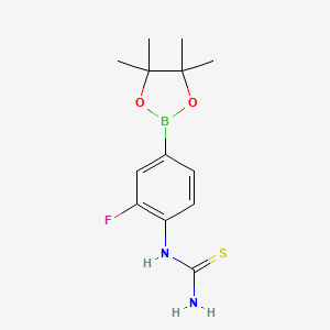 molecular formula C13H18BFN2O2S B7953984 [2-Fluoro-4-(tetramethyl-1,3,2-dioxaborolan-2-yl)phenyl]thiourea 