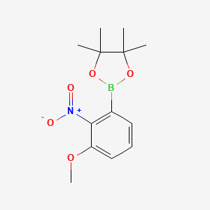molecular formula C13H18BNO5 B7954045 3-Methoxy-2-nitrophenylboronic acid pinacol ester 