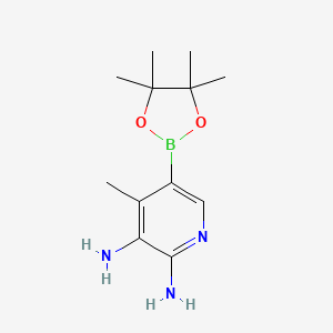 molecular formula C12H20BN3O2 B7954075 4-Methyl-5-(tetramethyl-1,3,2-dioxaborolan-2-yl)pyridine-2,3-diamine 