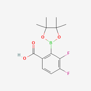 molecular formula C13H15BF2O4 B7954077 3,4-Difluoro-2-(tetramethyl-1,3,2-dioxaborolan-2-yl)benzoic acid 