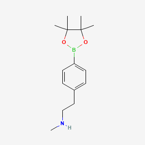 molecular formula C15H24BNO2 B7954110 Methyl([2-[4-(tetramethyl-1,3,2-dioxaborolan-2-yl)phenyl]ethyl])amine 