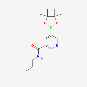 molecular formula C16H25BN2O3 B7954166 N-Butyl-5-(tetramethyl-1,3,2-dioxaborolan-2-yl)pyridine-3-carboxamide 