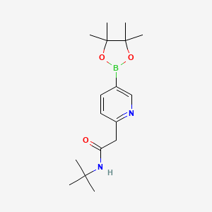 molecular formula C17H27BN2O3 B7954178 N-tert-Butyl-2-[5-(tetramethyl-1,3,2-dioxaborolan-2-yl)pyridin-2-yl]acetamide 