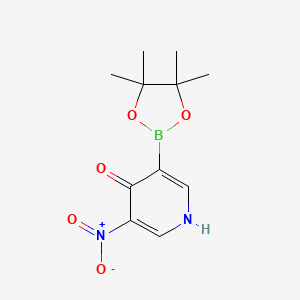 molecular formula C11H15BN2O5 B7954189 3-Nitro-5-(tetramethyl-1,3,2-dioxaborolan-2-yl)pyridin-4-ol 