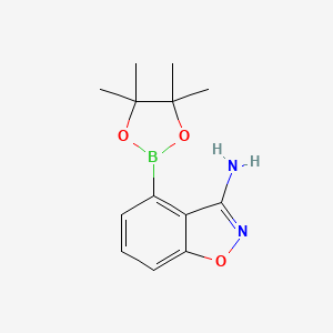 molecular formula C13H17BN2O3 B7954205 4-(Tetramethyl-1,3,2-dioxaborolan-2-yl)-1,2-benzoxazol-3-amine 