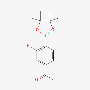 molecular formula C14H18BFO3 B7954225 4-Acetyl-2-fluorobenzeneboronic acid pinacol ester 