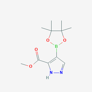 molecular formula C11H17BN2O4 B7954228 Methyl 4-(tetramethyl-1,3,2-dioxaborolan-2-yl)-1H-pyrazole-3-carboxylate 