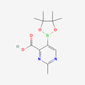 molecular formula C12H17BN2O4 B7954233 2-Methyl-5-(tetramethyl-1,3,2-dioxaborolan-2-yl)pyrimidine-4-carboxylic acid 