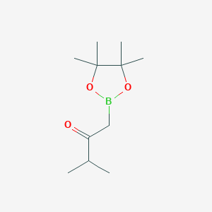 molecular formula C11H21BO3 B7954247 3-Methyl-1-(tetramethyl-1,3,2-dioxaborolan-2-yl)butan-2-one 
