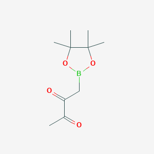 molecular formula C10H17BO4 B7954266 1-(Tetramethyl-1,3,2-dioxaborolan-2-yl)butane-2,3-dione 