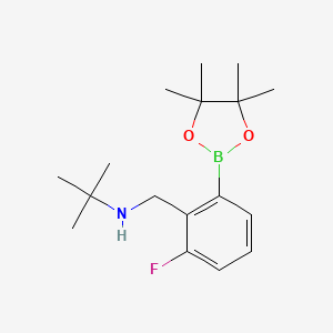 molecular formula C17H27BFNO2 B7954319 tert-Butyl({[2-fluoro-6-(tetramethyl-1,3,2-dioxaborolan-2-yl)phenyl]methyl})amine 